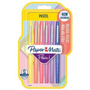 Paper:Mate Faserschreiber Flair PASTELL, 6er Blister PAPER:MATE 2137276 (3026981372766)