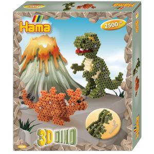 midi 3D 'Dinos', Geschenkpackung Hama Bügelperlen 3250 (0028178032500)