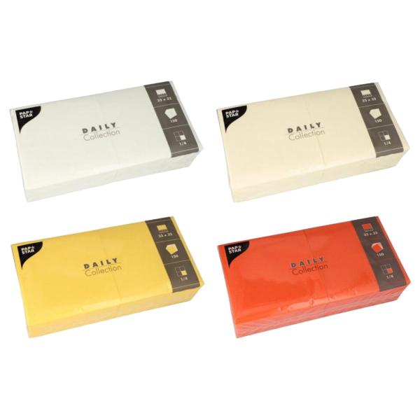 Servietten Zellltuch 2-lagig 150 Stück weiß PAPSTAR 89636 (4002911456620)