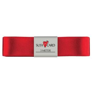 Geschenkband 'Doppelsatin', 25 mm x 3 m, rot SUSY CARD 11230117 (4050498090782)