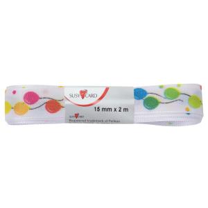 Geschenkband 'Ballons', 15 mm x 2 m SUSY CARD 40047294 (4050498316554)