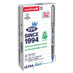 Tintenroller eye fine UB157E, VALUE PACK, blau uni-ball LTUB157E/16+4GB (3296280049595)