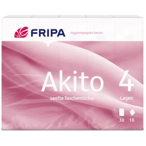 Fripa Taschentücher Akito, 4-lagig, hochweiß, 30er Pack fripa 6013001 (4000883101821)