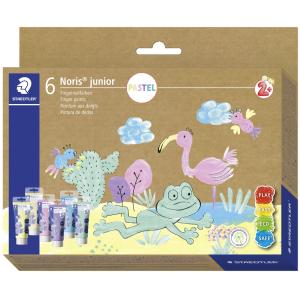 Fingerfarbe Noris junior PASTEL, 6er Kartonetui STAEDTLER 8816P C6 (4007817139745)