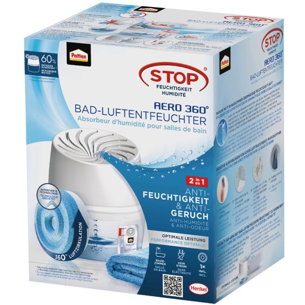 Bad-Luftentfeuchter AERO 360 inkl. 450 g Tab, weiß Pattex BAD360 (4057278020618)