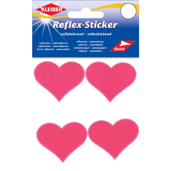 Reflex-Sticker 'Herzen', neonpink KLEIBER 61181 (4009691611812)