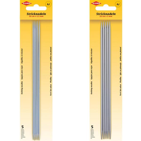 Stricknadel-Set / Strumpfspiele, 200 mm x 4, 5 mm KLEIBER 69965 (4009691699650)