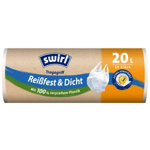 Mülleimerbeutel, mit Tragegriff, weiß, 20 Liter swirl 4008871215635 (4008871215635)