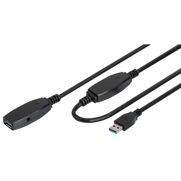 Aktives USB 3.0 Verlängerungskabel, 20, 0 m DIGITUS DA-73107 (4016032457503)