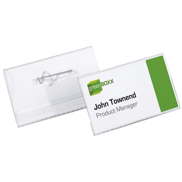 Namensschild, mit Wellennadel, 60 x 30 mm DURABLE 8606-19 (4005546812076)