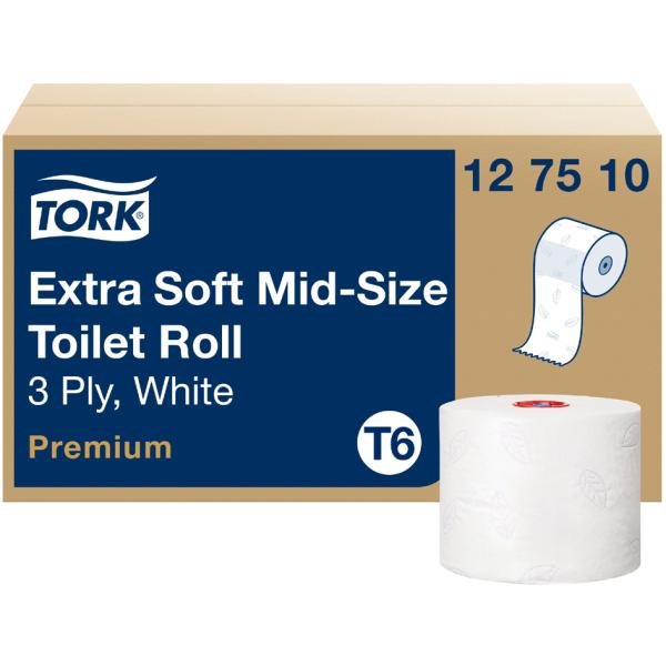 TORK Midirollen-Toilettenpapier, 3-lagig, weiß, 70 m tork 127510 (7322540475920)