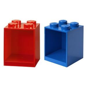 Bausteinregal BRICK SHELF 4, Breite: 159 mm, rot LEGO 41141730 (5711938033064)