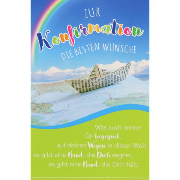 Konfirmationskarte 'Papierschiffchen' SUSY CARD 40051840 (4050498327352)