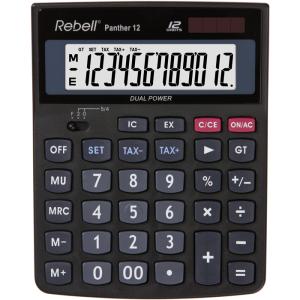 Tischrechner Panther 12, schwarz Rebell RE-Panther12-BX (8595179504289)