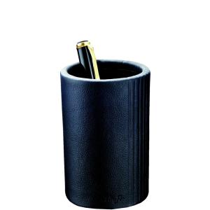 Stifteköcher LA LINEA, aus Leder, weiß Läufer 39077 (4006677390778)