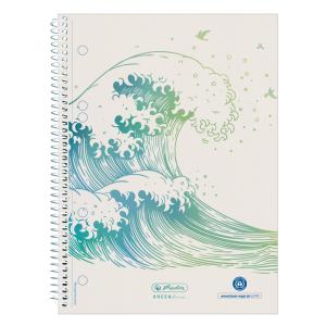 Collegeblock GREENline Welle, DIN A5, kariert herlitz 300006030 (4008110259451)