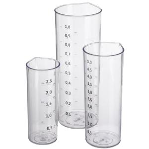 Messbecher, 3er Set, transparent plast team 30040800 (5706773300402)