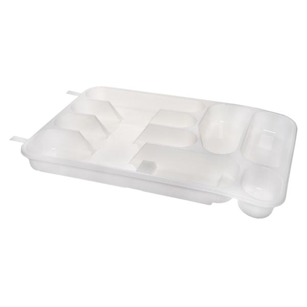 Besteckkasten, 7 Fächer, weiß plast team 13960800 (5707672725754)