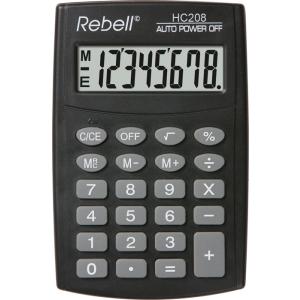 Taschenrechner HC 208, schwarz Rebell RE-HC208 (8595179505934)