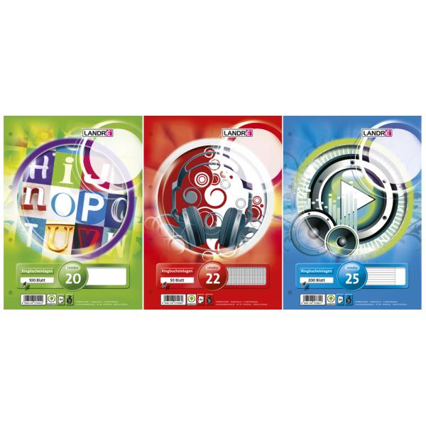 Ringbucheinlagen 'pro terra' DIN A4, kariert LANDRÉ 100050461 (4006144574908)