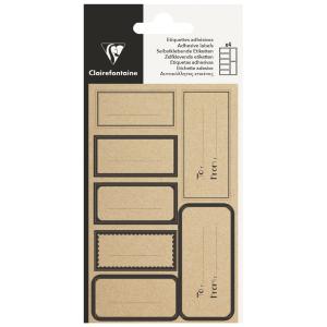 Geschenke-Sticker 'Oval Kraft', weiß Clairefontaine 617068C (3329686170683)