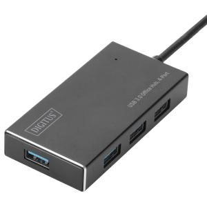 USB 3.0 Hub Super Speed, 4-Port, mit Netzteil DIGITUS DA-70240-1 (4016032444244)