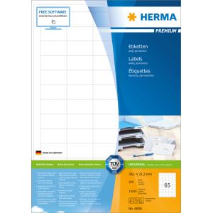 Universal-Etiketten PREMIUM, 48, 3 x 25, 4 mm, weiß HERMA 4608 (4008705046084)