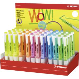 Textmarker swing cool, 48er Karton-Display STABILO 275/48-1 (4006381516235)