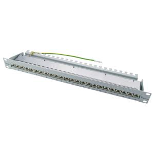Telegärtner 19' Patch Panel, Kat.6A(tief), 24 x RJ45 100007016 (4018359363314)