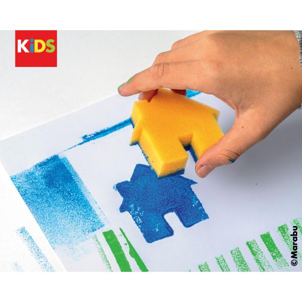 KiDS Schwammstempel-Set Little Artist, 6er Set Marabu 0318000000012 (4007751963833)