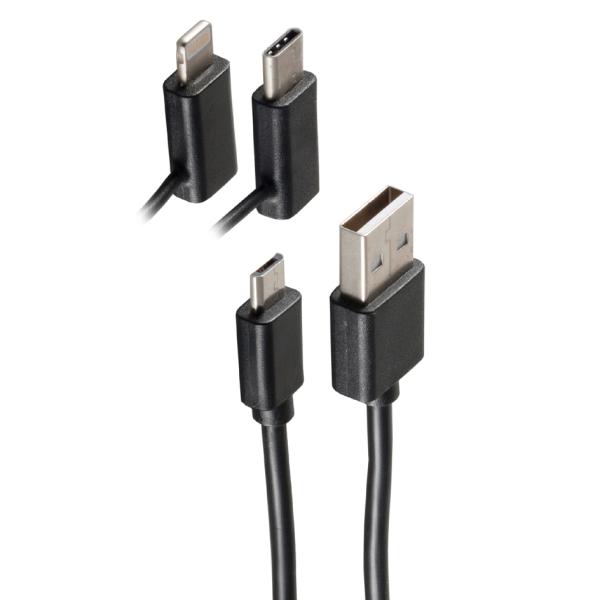 BASIC-S Daten- & Ladekabel 3in1, 2, 0 m shiverpeaks BS14-15035 (4017538079138)