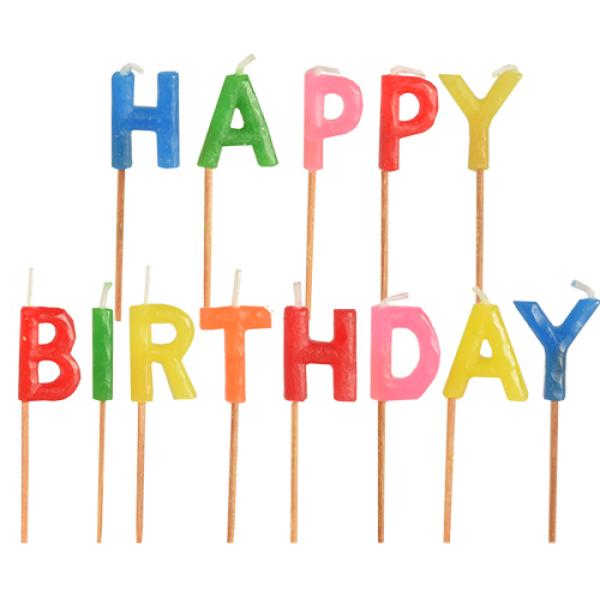 Kuchenkerzen-Set 'Happy Birthday', 13-teilig PAPSTAR 19559 (4002911195598)