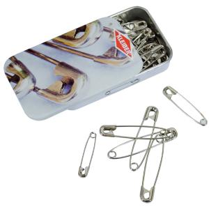 Sicherheitsnadeln, Farbe: messing, in Metalldose KLEIBER 710-25 (4009691710256)