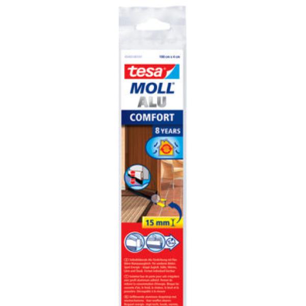 Moll COMFORT Türdichtschiene, silber, 40 mm x 1 m tesa 05405-00102-00 (4042448147905)