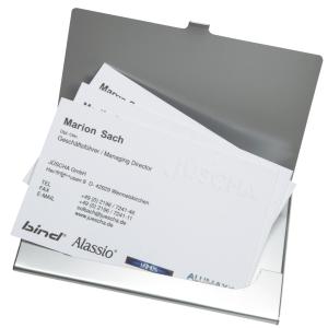 Visitenkartenetui, aus Aluminium, matt silber Alassio 0334 (4021068003341)