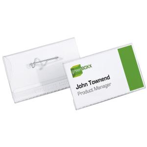 Namensschild, mit Wellennadel, 75 x 40 mm DURABLE 8608-19 (4005546812090)