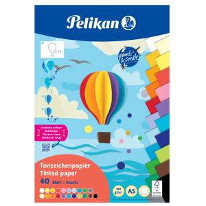 HAMELIN Pelikan Tonpapier Block 40 Blatt in 20 Faben DIN A5 (4012700101976)