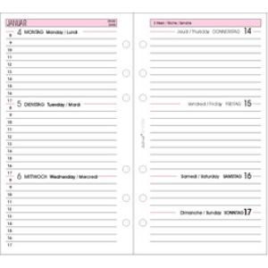 Ersatzkalendarium Wochenplan A6, 1 Woche 2 Seite BIND 260226 (4021068026272)