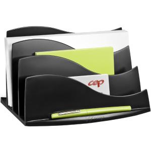 CEP Briefständer ELLYPSE OWA, 3 Fächer, Polystyrol, schwarz cep 1003500161 (3462153501600)