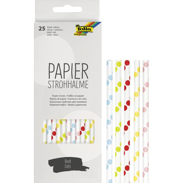 Papier-Trinkhalm 'PASTEL DOTS', Länge: 200 mm folia 12594 (4001868115895)