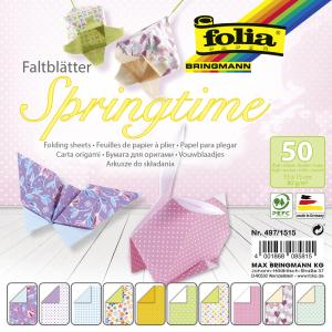 Faltblätter 'Springtime', 150 x 150 mm, 80 g/ qm folia 497/1515 (4001868085815)