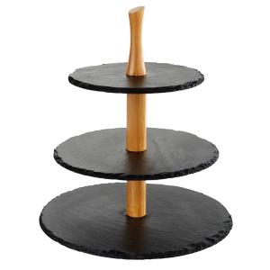Naturschiefer-Etagere, 3-stufig, anthrazit APS 960 (4004133009608)