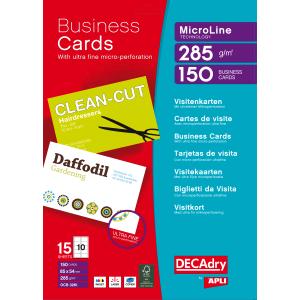 Visitenkarten, 85 x 54 mm, weiß, 285 g/ qm agipa OCB 3261 (5413493185225)