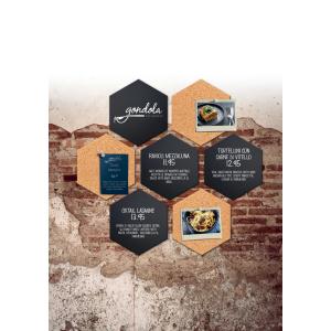 Kreide- & Korktafel SILHOUETTE 'Hexagon' Securit FB-CB-HEX (8719075283363)