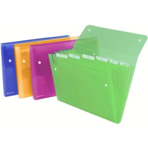 Fächermappe ICE, DIN A4, 6 Fächer, PP, farbig sortiert Rexel 2102032 (5028252255844)