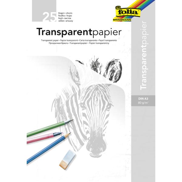 Folia Transparentpapier 80 G/qm, 25 Blatt 8000/25 (4001868080001)