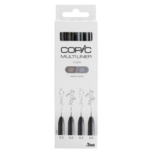 Fineliner MULTILINER, grau, 4er Set COPIC 22075634 (4013695266077)