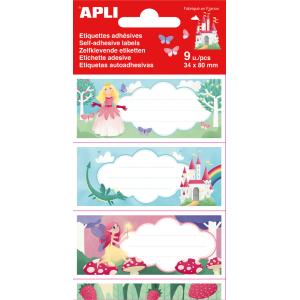 Buchetiketten 'Prinzess', 36 x 81 mm APLI kids 18436 (8410782184362)