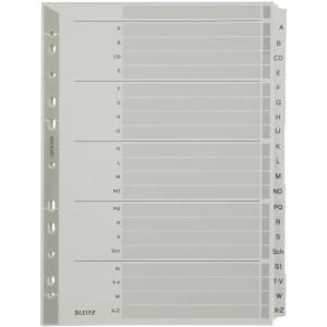 Mylarkarton-Register, A-Z, A4, 20-teilig, grau LEITZ 4328-00-00 (4002432309344)