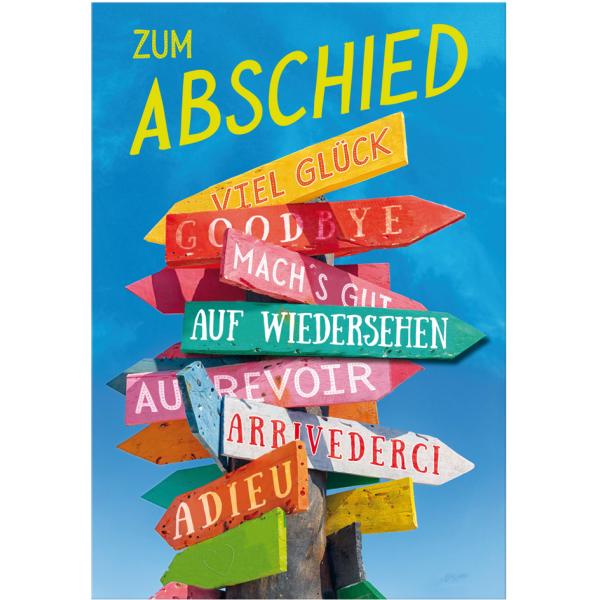 XL-Abschiedskarte 'Wegweiser' SUSY CARD 40057842 (4050498341952)
